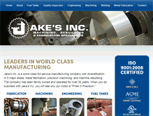 Tablet Screenshot of jakesinc.com